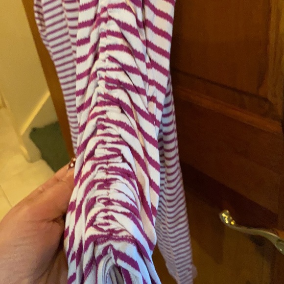 #223 Christopher and Banks Purple Striped Shirt Size XL - Picture 3 of 5